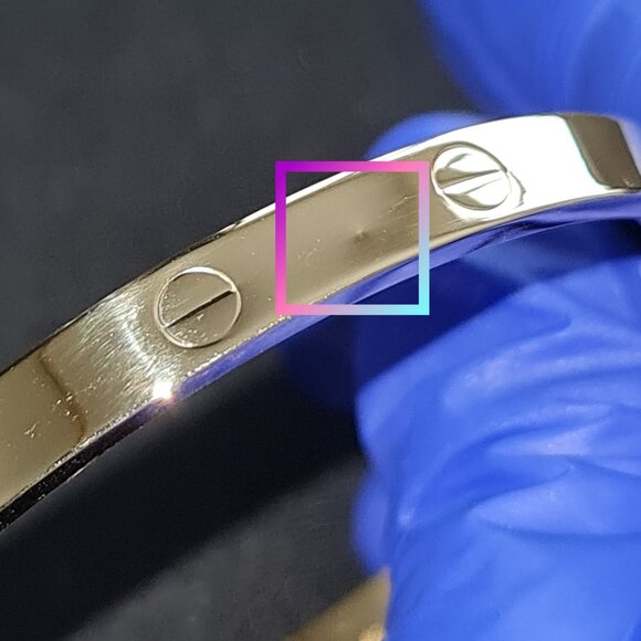 18k Gold bracelet - Bangle screw type design - Picture 11 of 15